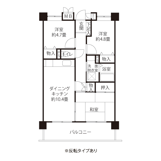 間取図（Hタイプ）