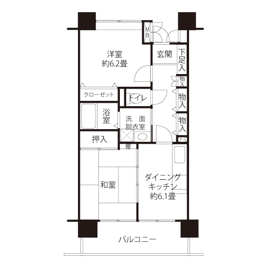 間取図（V2タイプ）