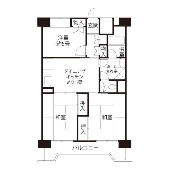 間取図（HEタイプ）