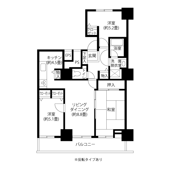 間取図(HL2タイプ)