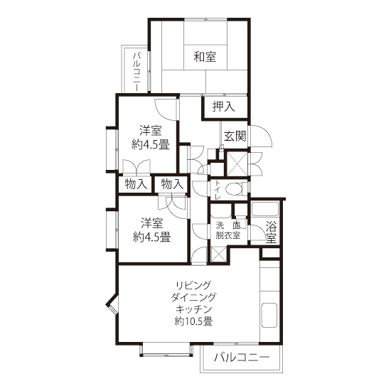 間取り図（HLタイプ）