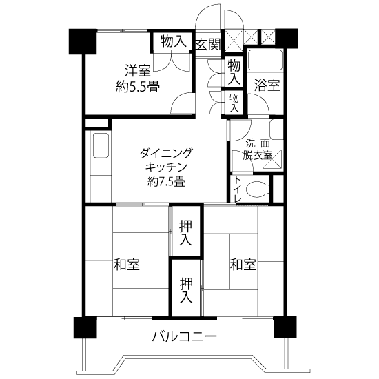 間取り図（NWタイプ）