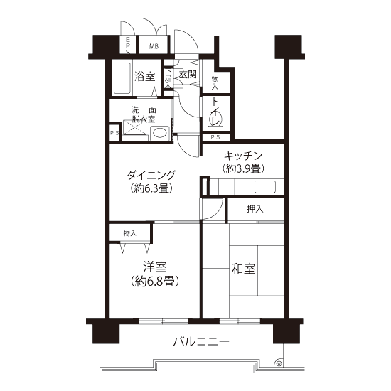 間取図（V2タイプ）