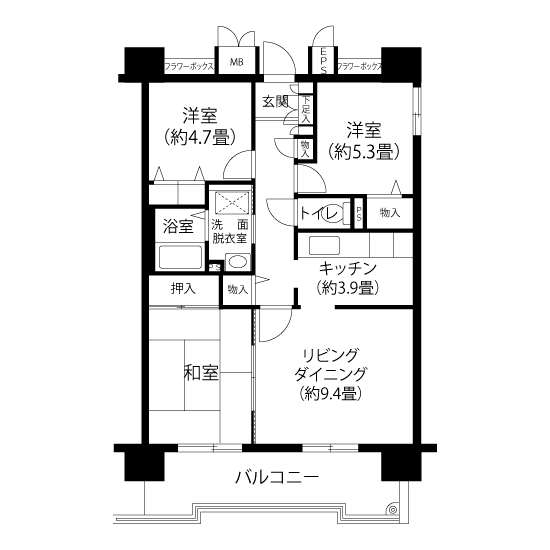 間取図（HLタイプ）