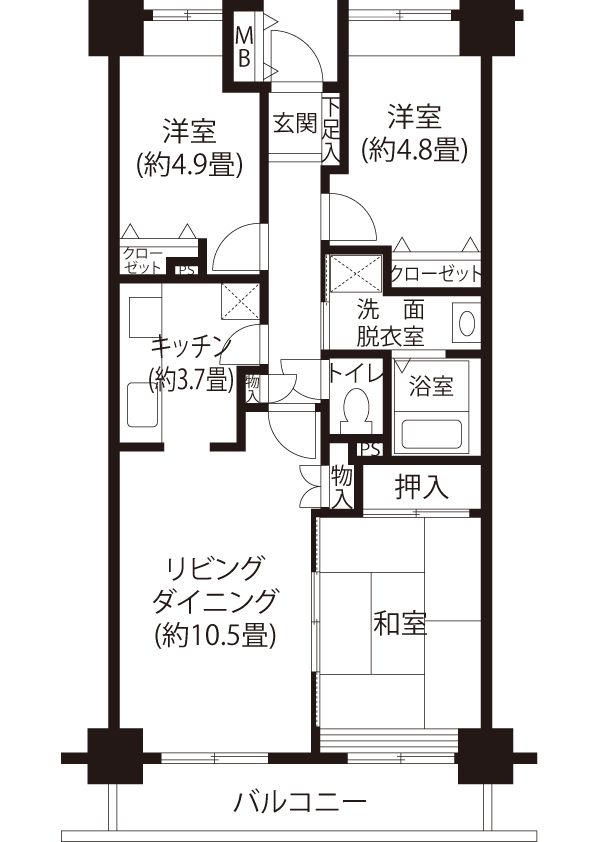 間取図（HL1タイプ）