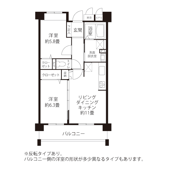 間取図（L4タイプ）