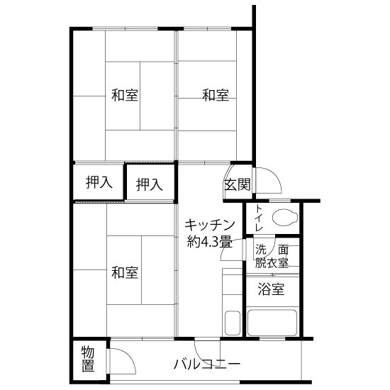 間取図（Iタイプ）