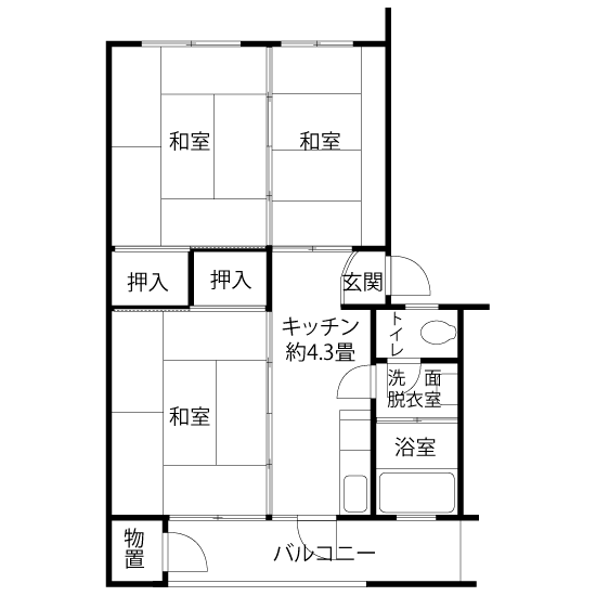 間取図（Iタイプ）