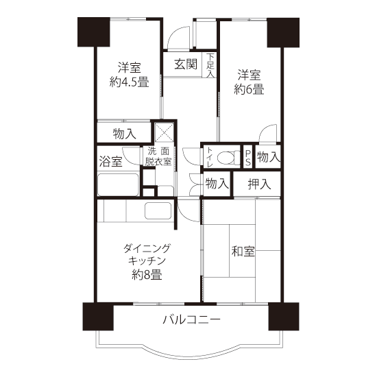 間取り図(Hタイプ)