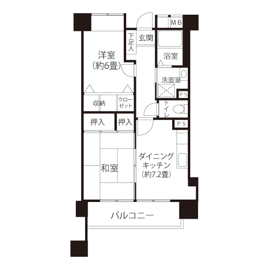 間取図（V2タイプ）