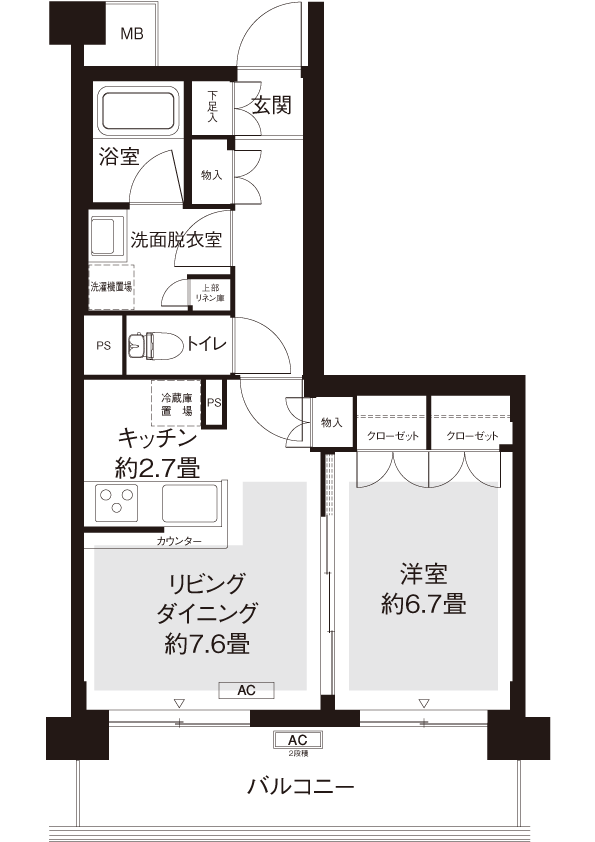 間取図（AL6タイプ）