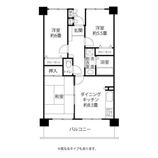 間取図（Hタイプ）