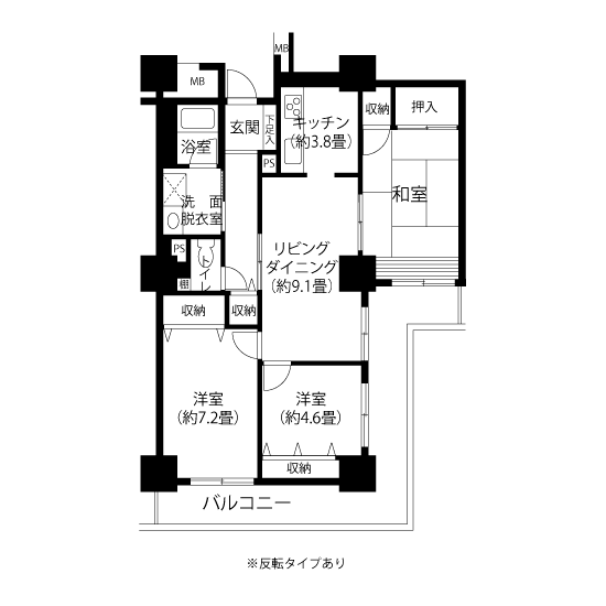 間取図（HLタイプ）