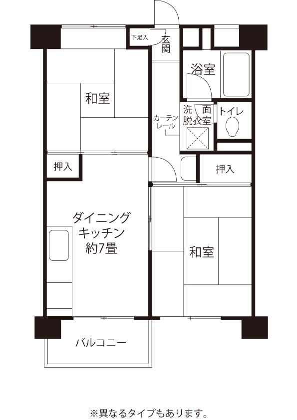 間取図（V・VOタイプ）