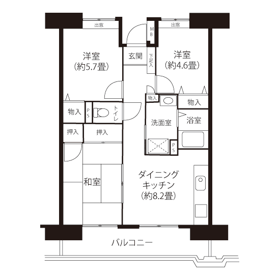 間取図（Hタイプ）