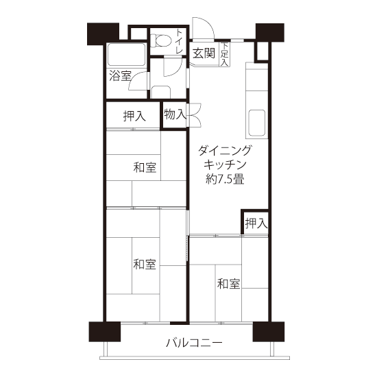 間取図(Hタイプ)