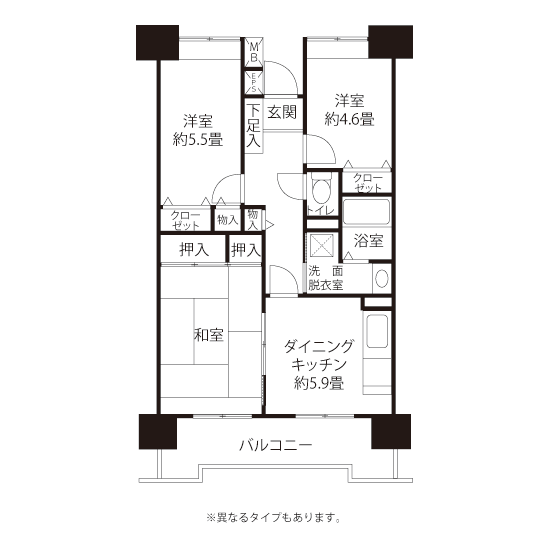 間取図（H1タイプ）