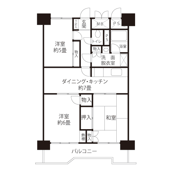 間取図（Hタイプ）