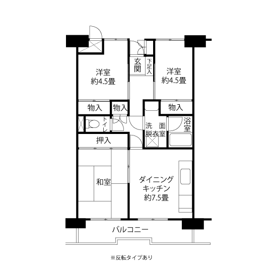 間取図（Hタイプ）