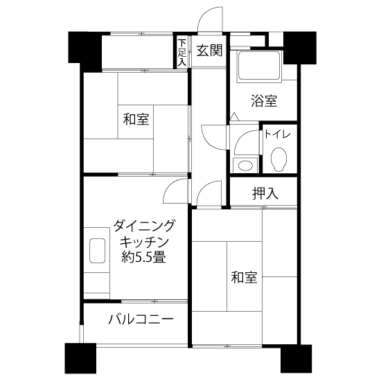 間取図（Vタイプ）