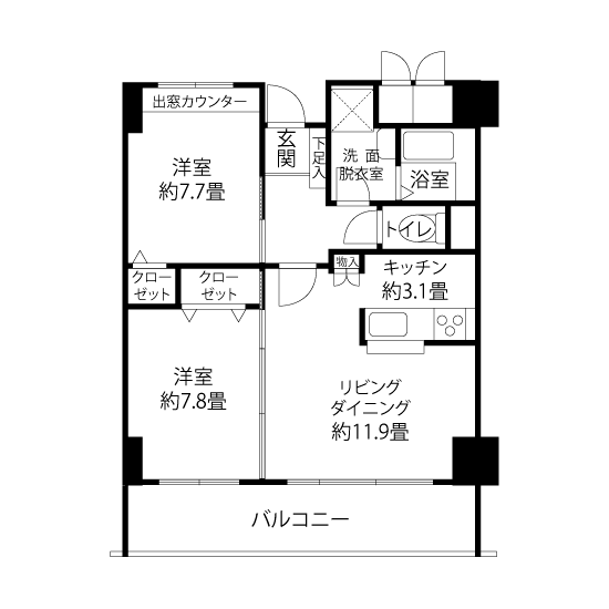 間取図（L8タイプ）