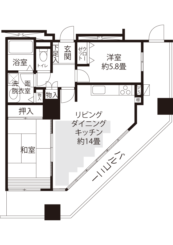 間取図（L13タイプ）