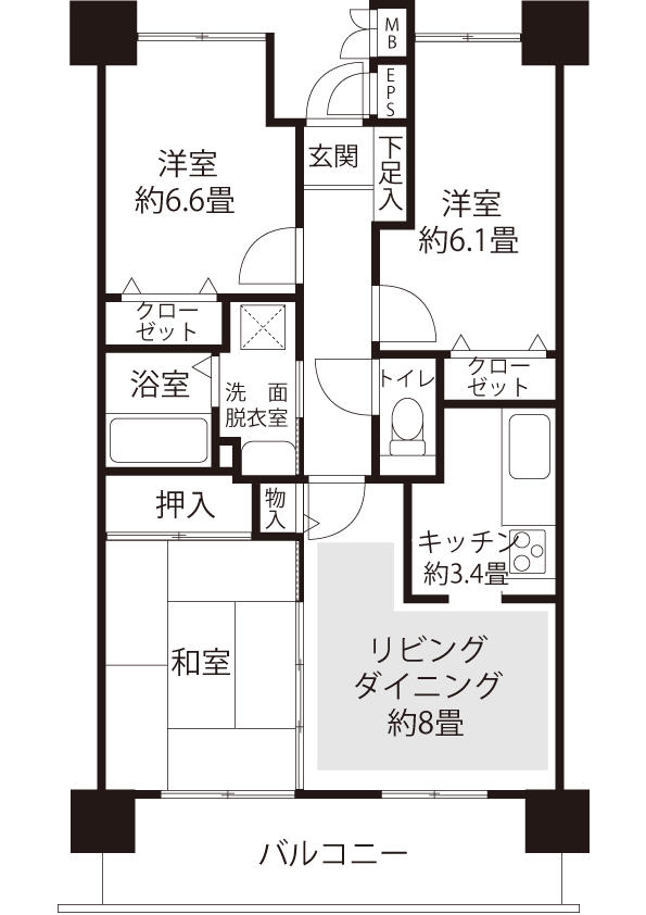 間取図（HLタイプ）