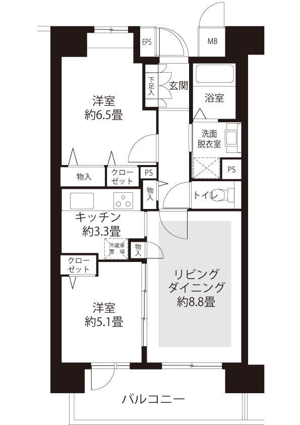 間取図（L4タイプ）