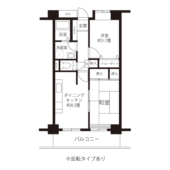 間取図（Vタイプ）