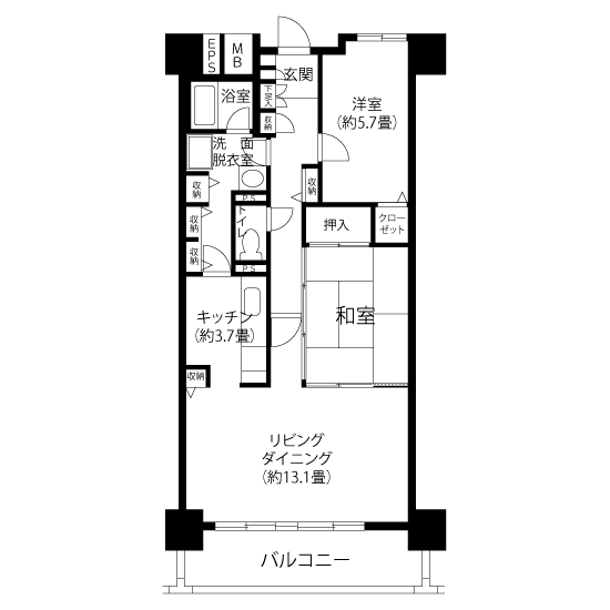 間取図（L2Aタイプ）