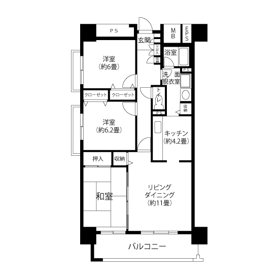 間取図（HLタイプ）