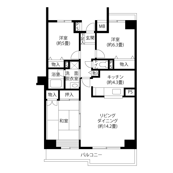 間取図（HL4タイプ）