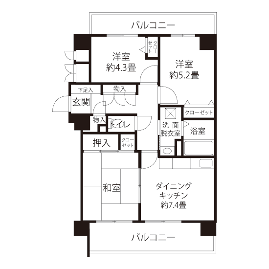 間取図（H2タイプ）