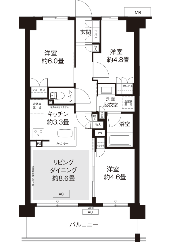 間取図（HL1タイプ）