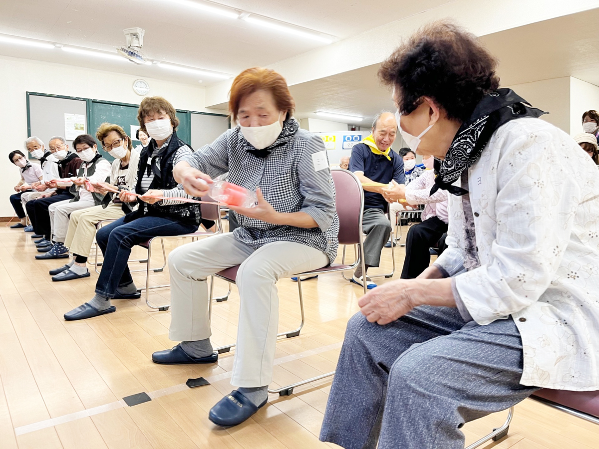リボンリレーの画像
