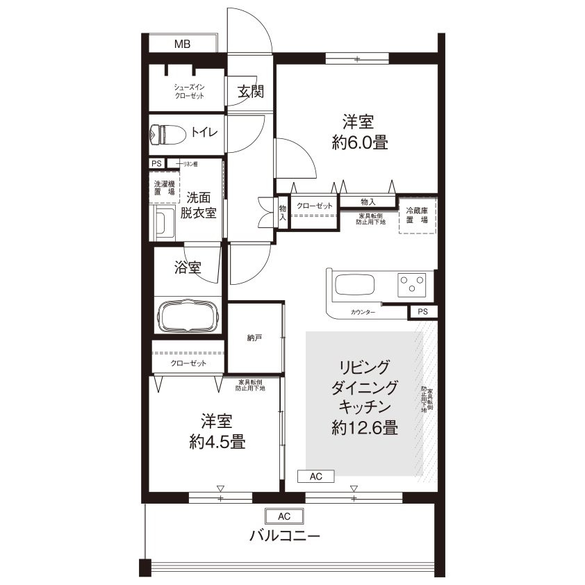 間取図（L5タイプ）