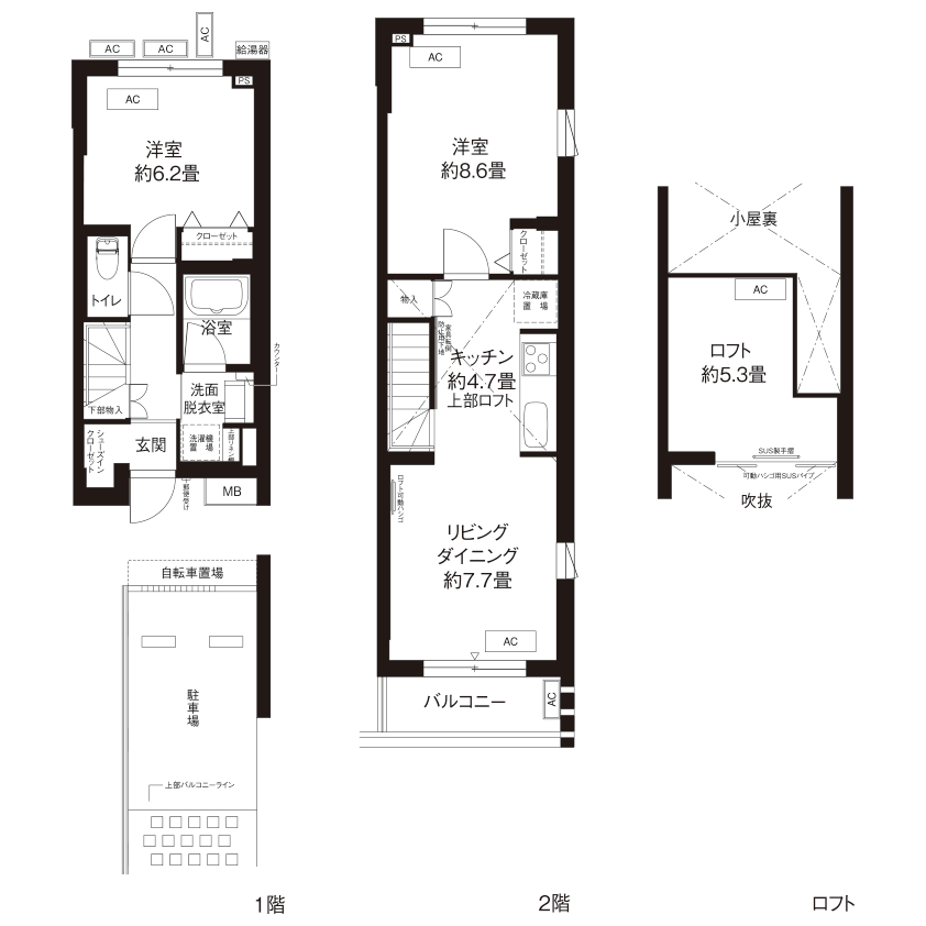 間取図（Oタイプ101号室）