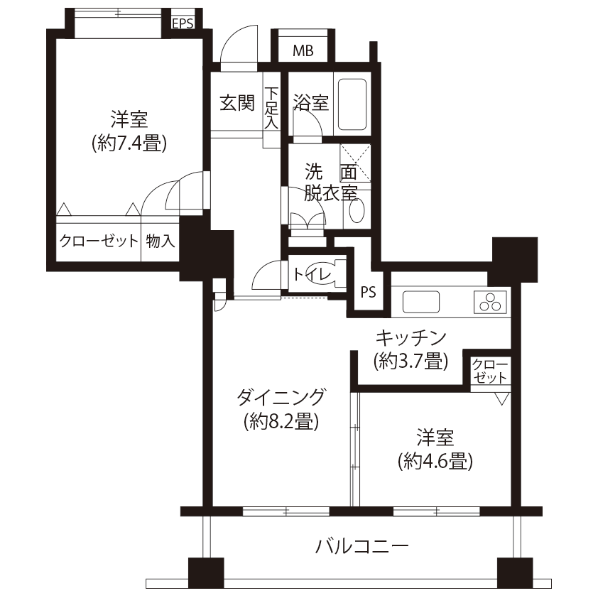 間取図（V1R3タイプ）