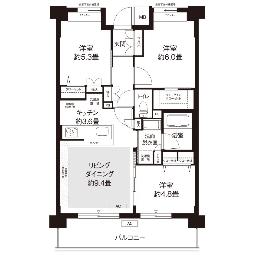 間取図（HL2タイプ）