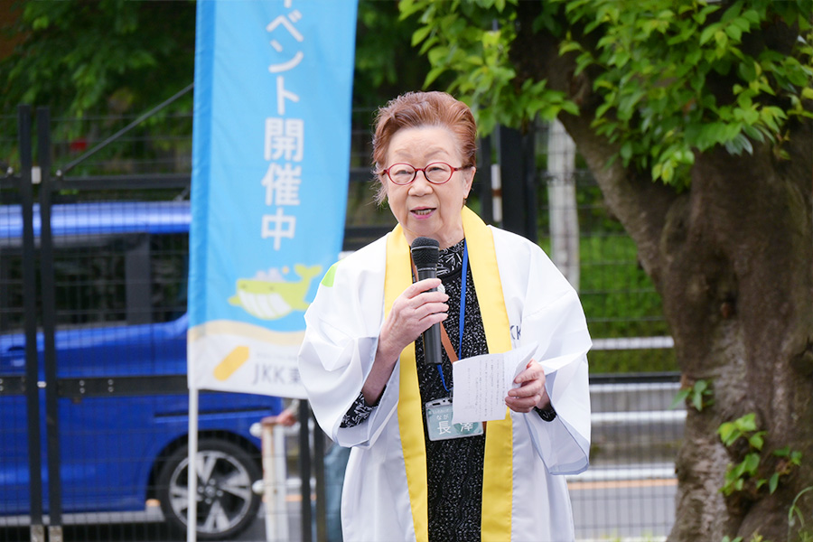 長澤事務局長による開所の挨拶の写真