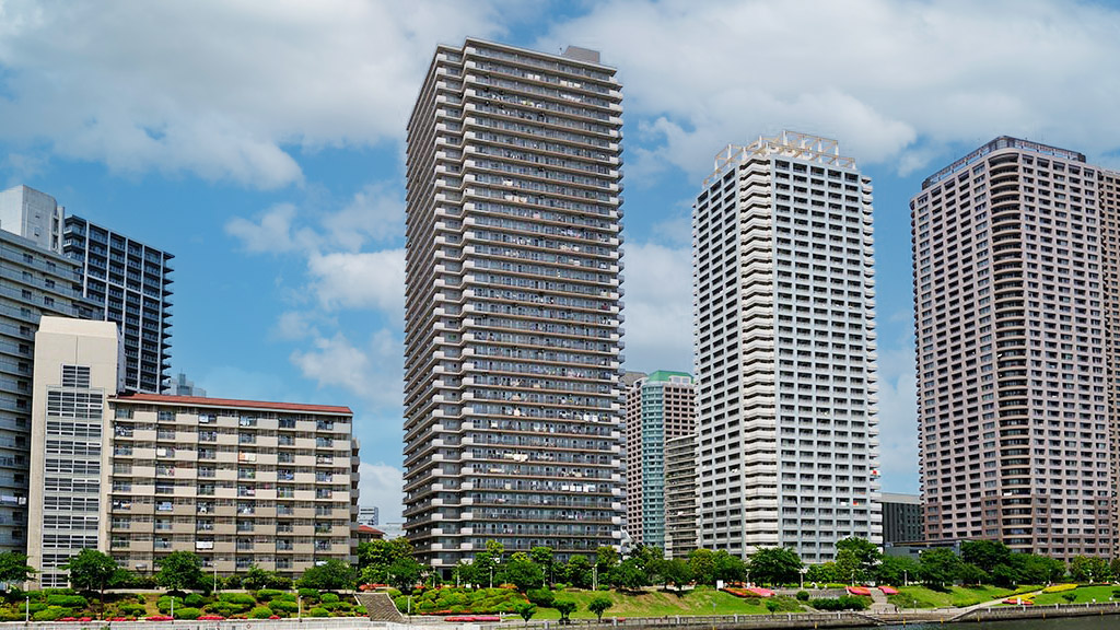コーシャタワー佃の外観