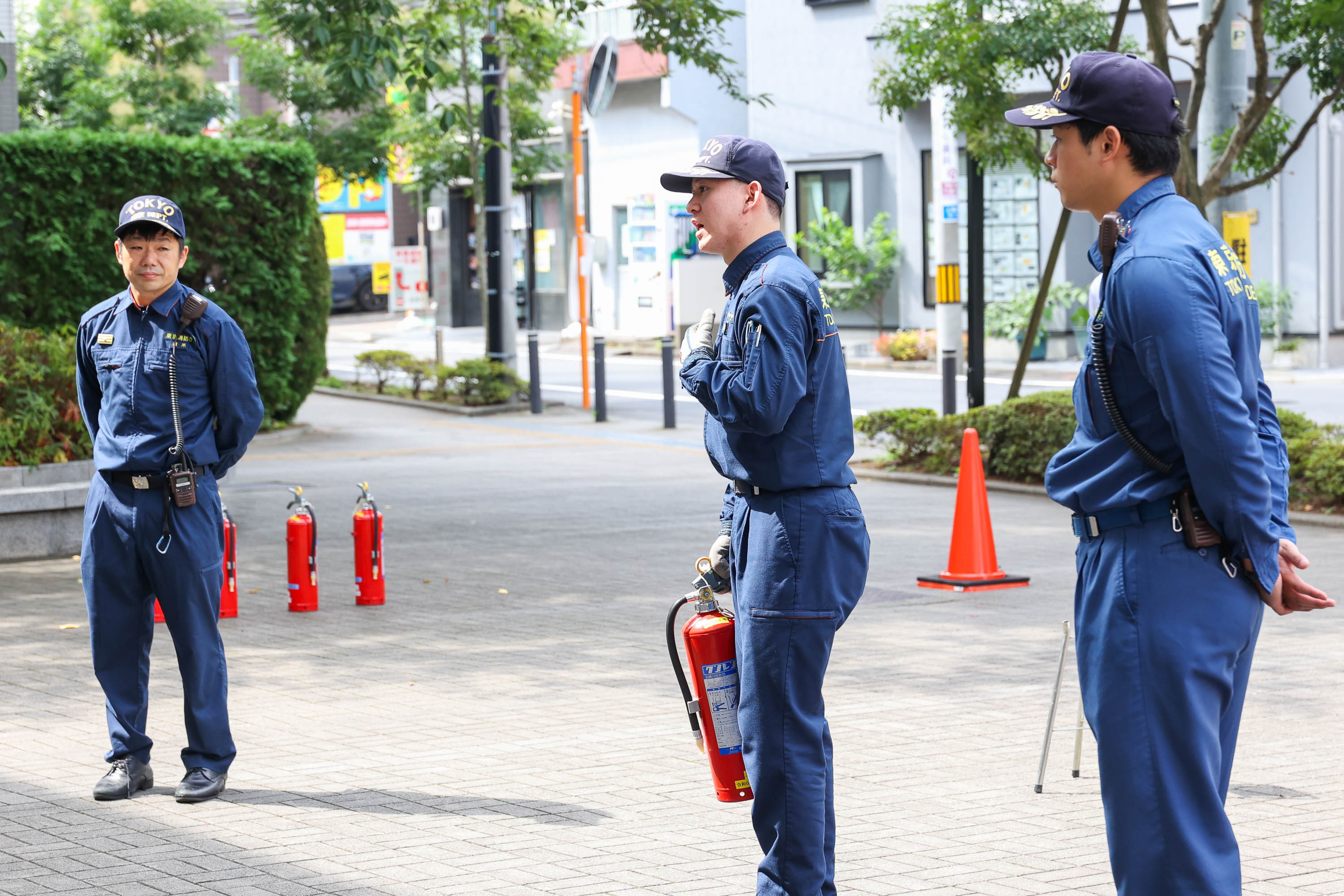 野方消防所からのご説明のようす