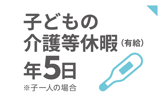 子どもの介護等休暇（有給）年5日