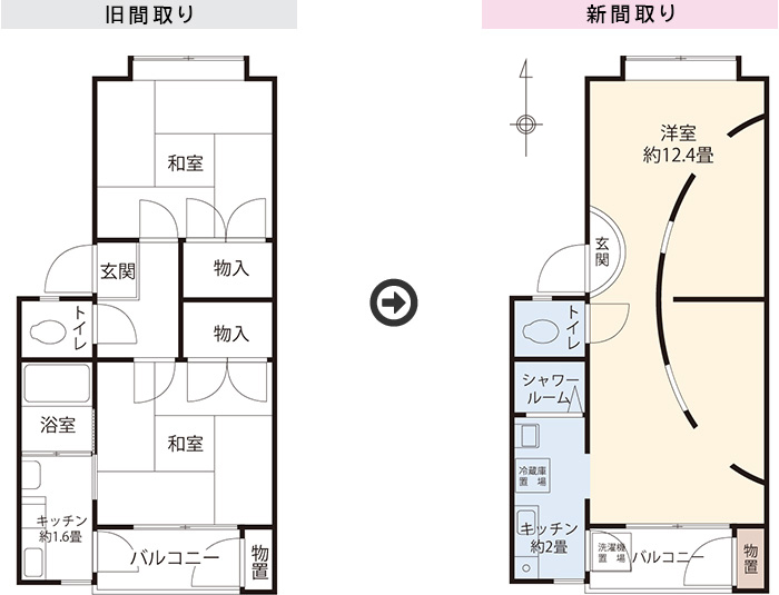 新旧間取り